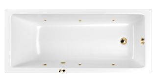 Гидромассажная ванна Whitecross Wave 0101.150070.100.SOFT.GL 150x70см Soft золото